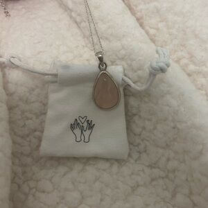 Rose quartz necklace pendant